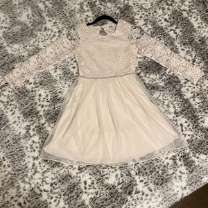 Modern sparkly lace formal dress